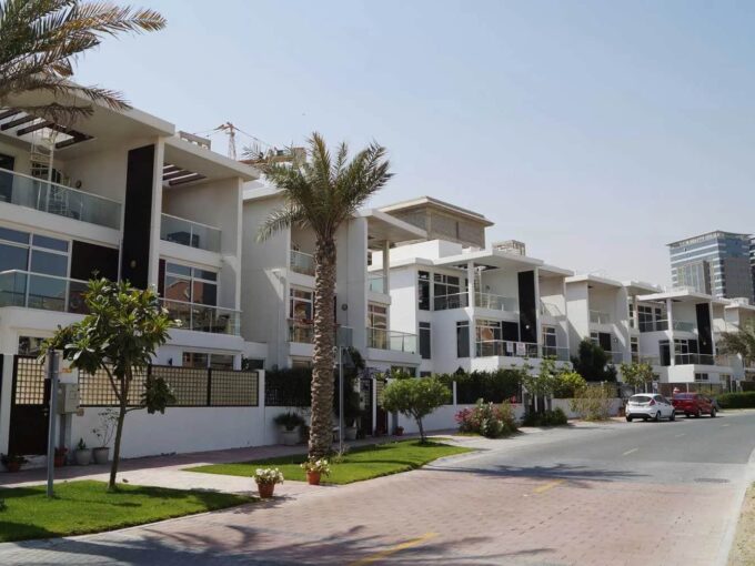 Luxury Dubai property for sale skyline view with modern residential towers